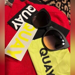 Quay Black Cat Eye Sunglasses
